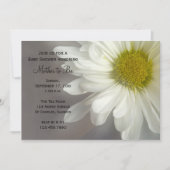 Invitation Baby shower blanc doux (Devant)