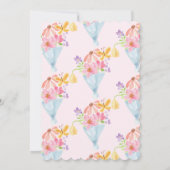 Invitation Baby shower blanc et rose cultivé localement (Dos)