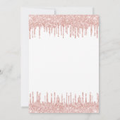 Invitation Baby shower blanc rose or parties scintillant gout (Dos)