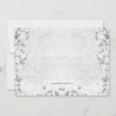 Invitation Baby shower blanc Vintage Bassinet (Dos)