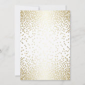 Invitation Baby shower blanc Vintage Élégant Confetti Gold (Dos)