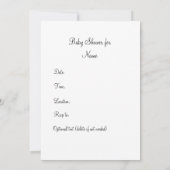 Invitation Baby shower bleu (Dos)