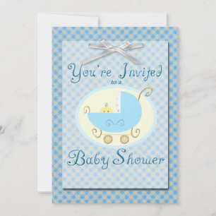Invitation Baby shower bleu