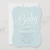 Invitation Baby shower bleu (Devant)