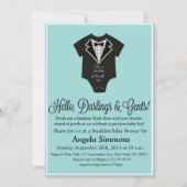 Invitation Baby Shower Bleu (Devant)