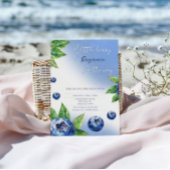 Invitation Baby shower Bleu