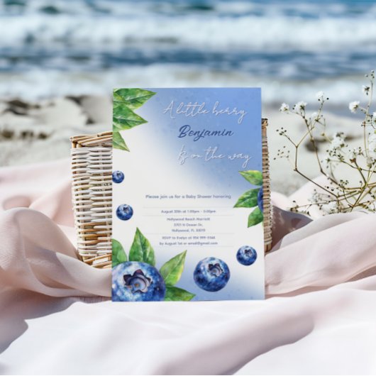 Invitation Baby shower Bleu