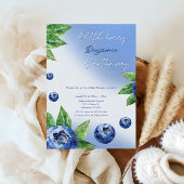 Invitation Baby shower Bleu