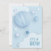 Invitation Baby shower bleu (Dos)