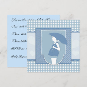 Invitation Baby shower bleu