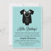 Invitation Baby shower bleu 5 x 7 (Devant)