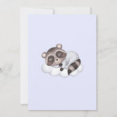 Invitation Baby shower Bleu animal du Raton doux (Dos)