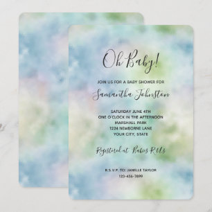 Invitation Baby Shower Bleu Aqua Menthe