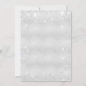 Invitation Baby shower bleu argent parties scintillant garçon (Dos)