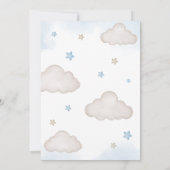 Invitation Baby shower Bleu Bear Balloons (Dos)