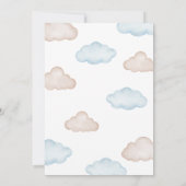 Invitation Baby shower bleu Bear Bear Balloon (Dos)