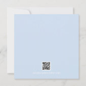 Invitation Baby shower Bleu Bleu et Or (Dos)