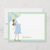 Invitation Baby shower bleu branché (Dos)