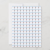 Invitation Baby shower bleu cerise doux (Dos)