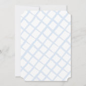 Invitation Baby shower bleu citron peint à la main par courri (Dos)