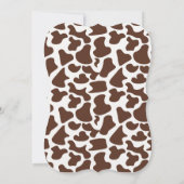 Invitation Baby shower bleu cowboy occidental (Dos)