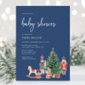 Invitation Baby shower bleu de vacances