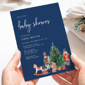 Invitation Baby shower bleu de vacances