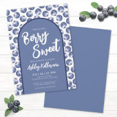Invitation Baby shower Bleu doux Berry