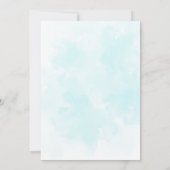 Invitation Baby shower bleu doux Petit Citrouille Turquoise (Dos)