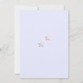 Invitation Baby shower bleu doux pour bébé Raccoon (Dos)