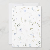 Invitation Baby shower bleu Dusty Baby Bloom (Dos)