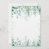 Invitation Baby shower bleu éléphant eucalyptus garçon luxe (Dos)