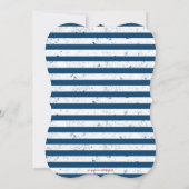 Invitation Baby shower bleu et rouge Ahoy Nautical (Dos)