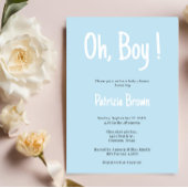 Invitation Baby shower bleu garçon