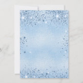Invitation Baby shower bleu garçon scintille luxe (Dos)