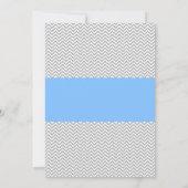 Invitation Baby shower bleu gris de Little Man (Dos)