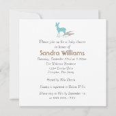 Invitation Baby shower bleu Inviation de Bambi (Dos)