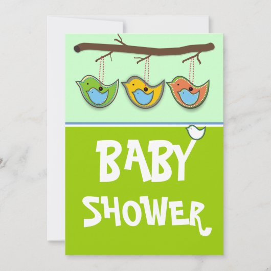 Invitation Baby shower - Bleu-Invitation (Devant)