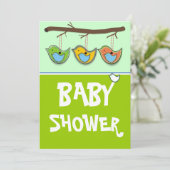 Invitation Baby shower - Bleu-Invitation (Debout devant)