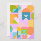 Invitation Baby shower Bleu Lavande Bleu couleur mignonne (Dos)