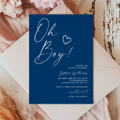 Invitation Baby shower bleu moderne