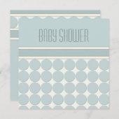 Invitation Baby shower bleu moderne frais (Devant / Derrière)