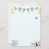 Invitation Baby shower bleu mou (Dos)