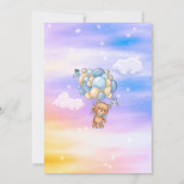 Invitation Baby shower Bleu Ours Teddy (Dos)