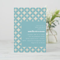 Baby shower bleu Pastel moderne et géométrique