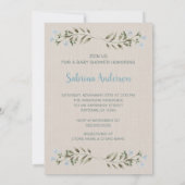 Invitation Baby shower bleu pour garçons Boho DreamCatcher Ti (Dos)