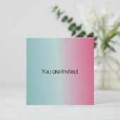 Invitation Baby Shower Bleu Rose (Debout devant)