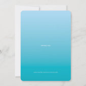 Invitation Baby shower bleu | Script manuscrit (Dos)