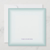 Invitation Baby shower bleu turquoise et violet (Dos)