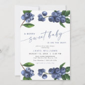 Invitation Baby Shower Bleuets Bébé Douce Bébé (Devant)